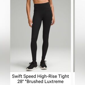 Lulu Lemon - Swift speed high rise tight 28” *brushed Luxtreme* with leg pockets